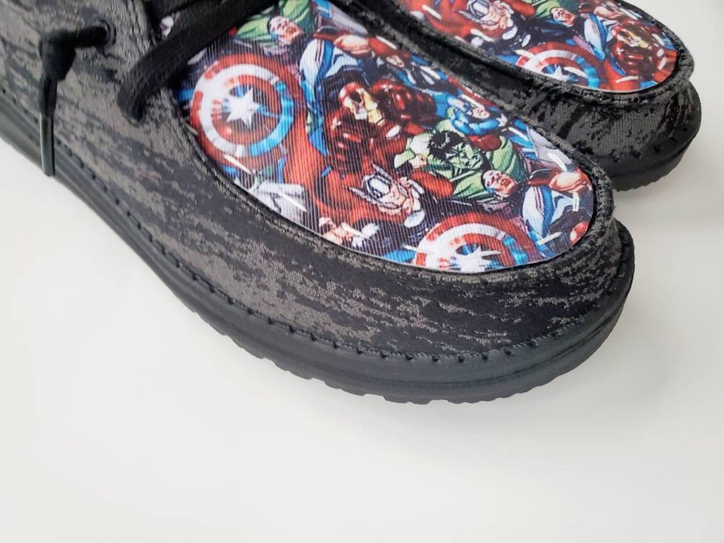 Avengers super Hero Custom Hey dude shoes FREE SHIP image 1