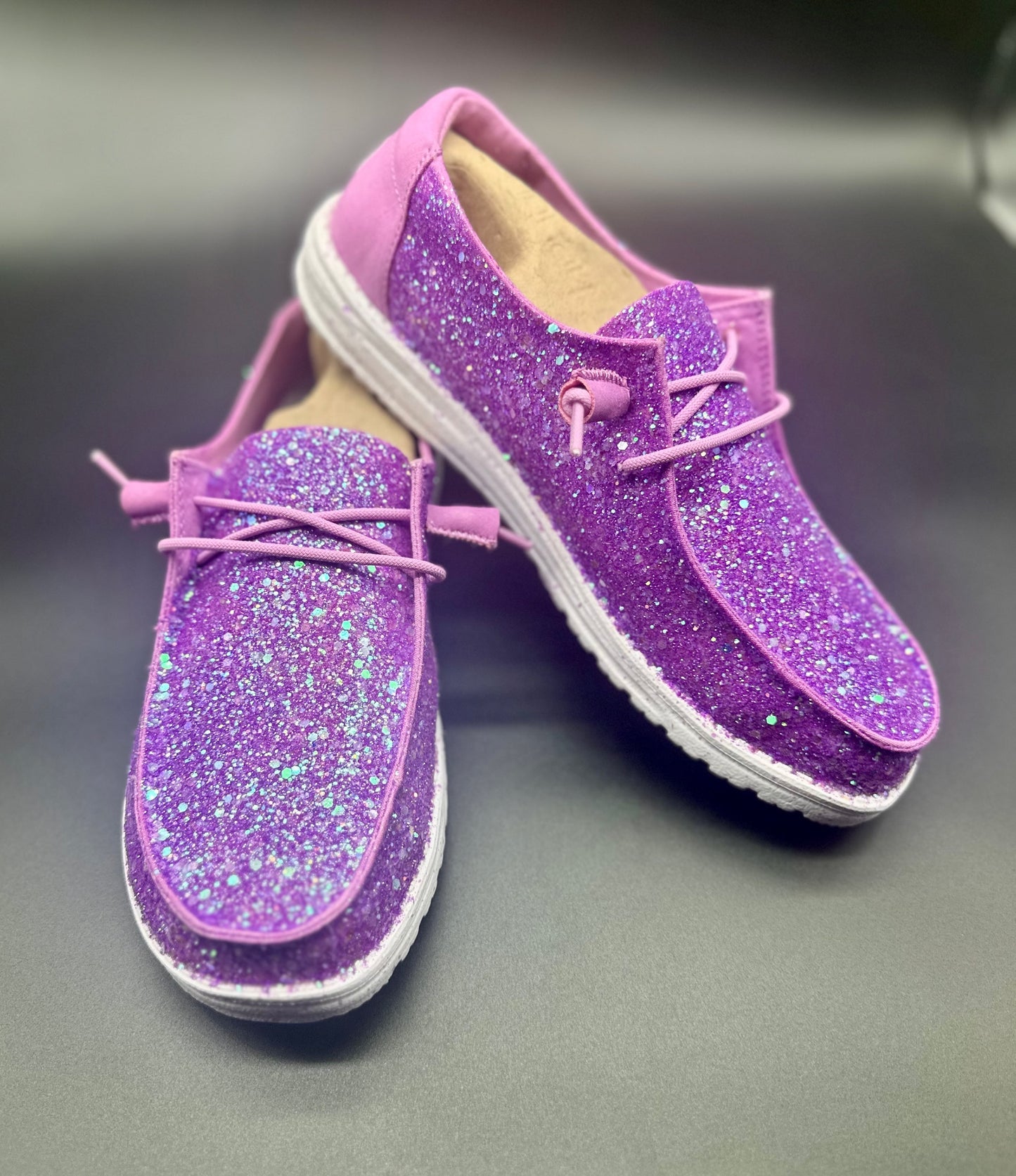 Violet Sparkle Glitter Custom Dudes Free Shipping image 1