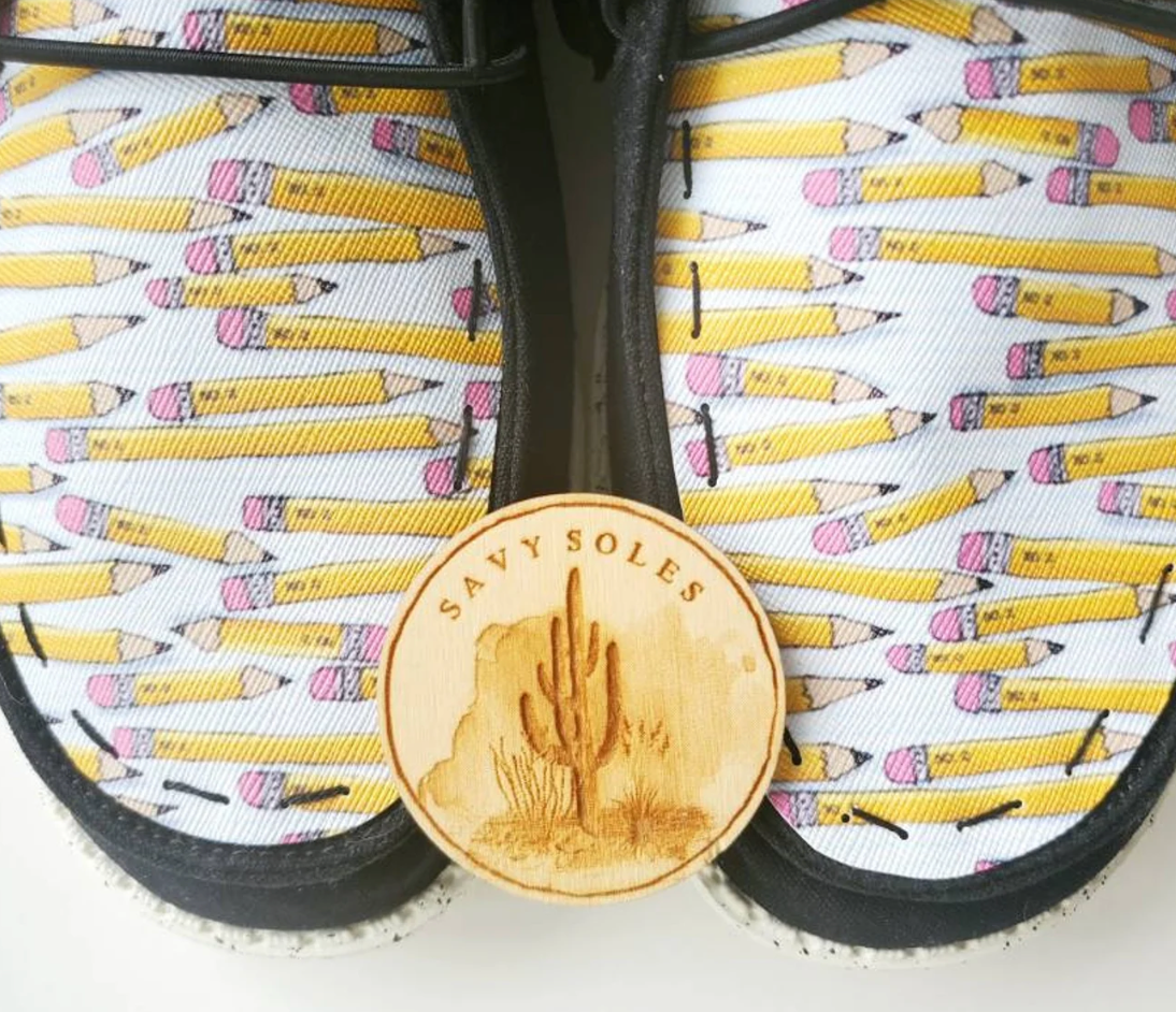 Teacher bus school preschool kindergarten pencil Custom Hey dude shoes FRE image 3