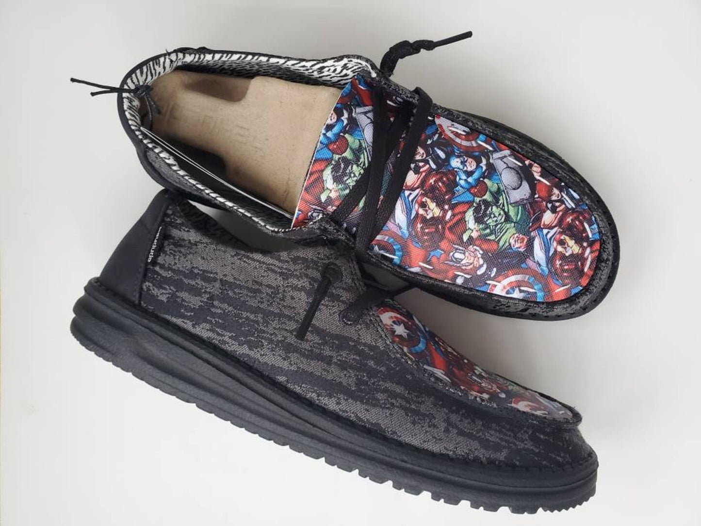 Avengers super Hero Custom Hey dude shoes FREE SHIP image 3