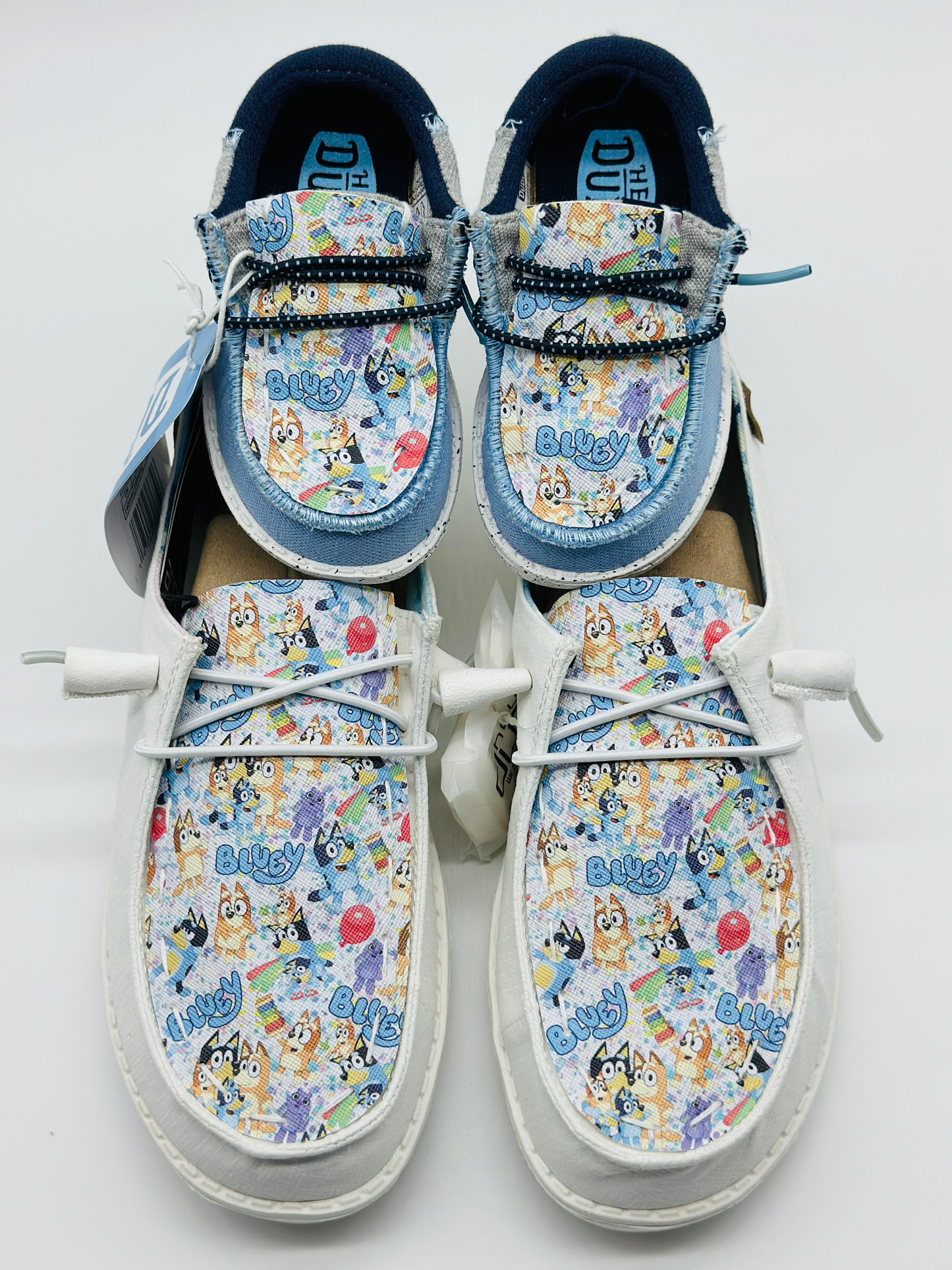 Adult Blue Dog Custom Dude Shoes Free Ship image 0