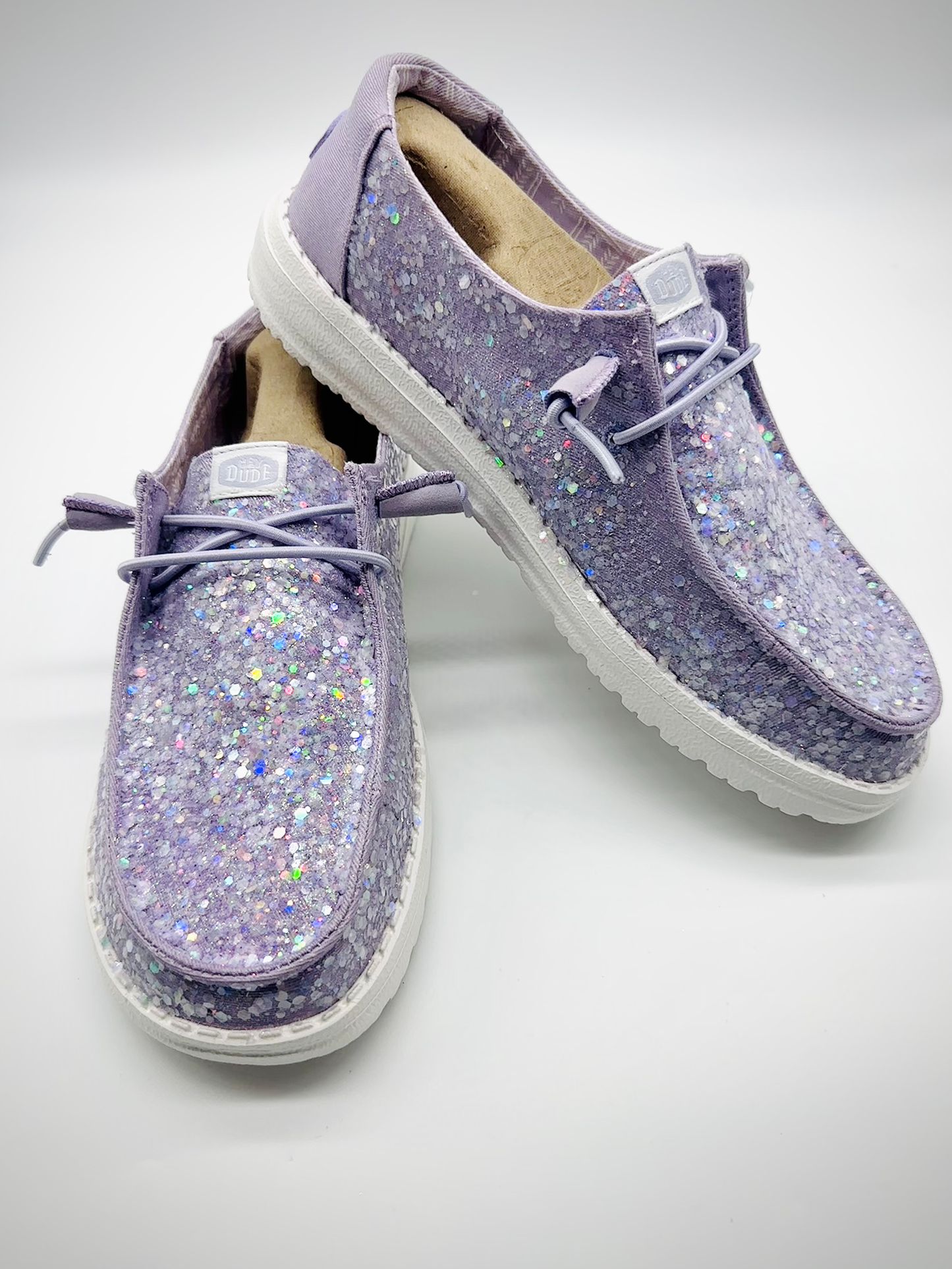 Lilac Sparkle Glitter Custom Dudes Free Shipping image 1