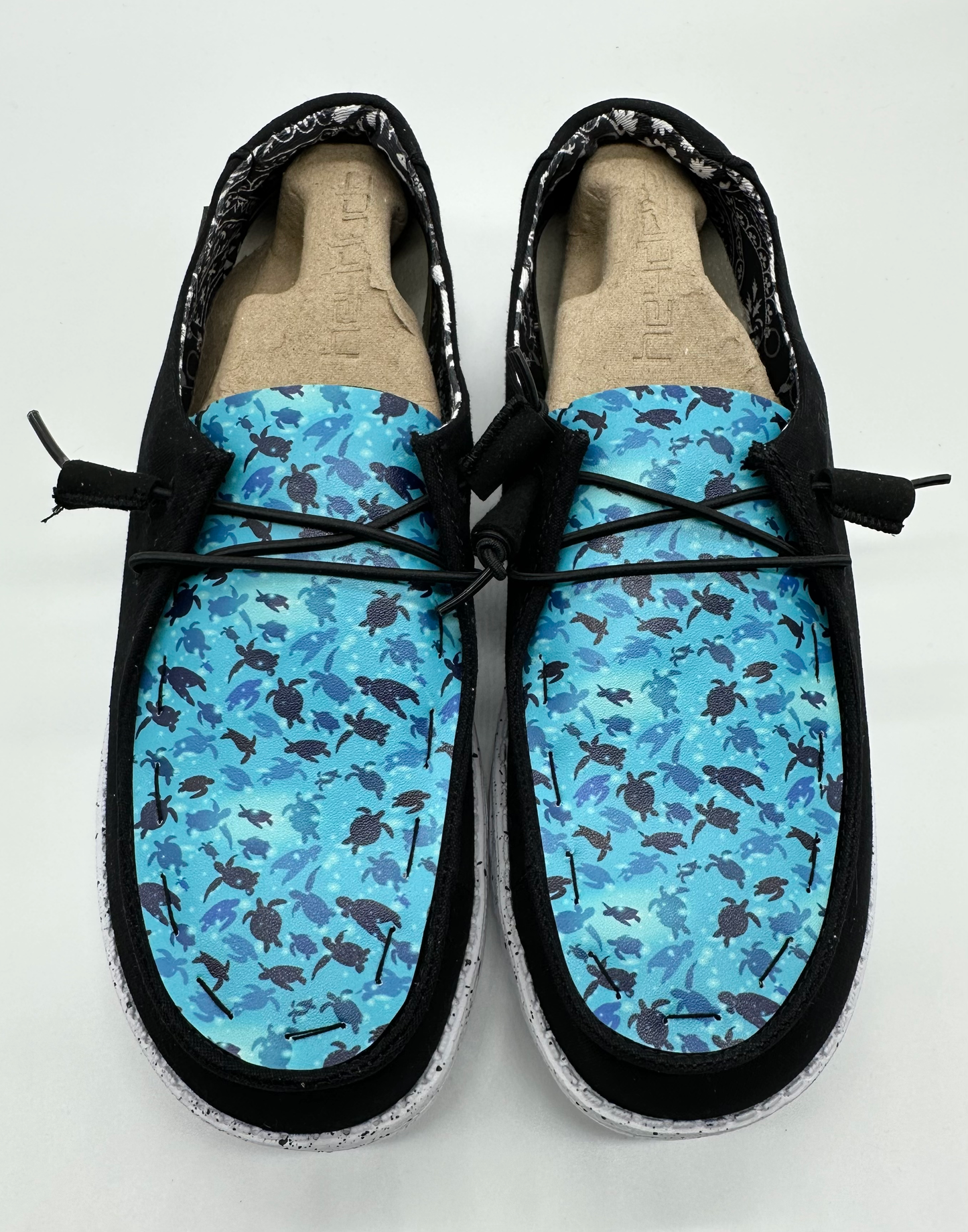 Navy Sea Turtles Custom Dude Shoes Free Shipping! image 0