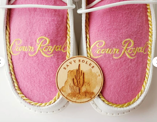 Womens Pink Crown Royal Custom Hey dude shoes Hey Dudes image 0