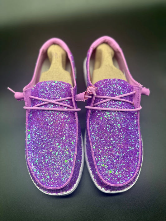 Violet Sparkle Glitter Custom Dudes Free Shipping image 0