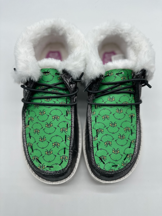 The Mean One Face Custom Booties Dudes Free Shipping image 0