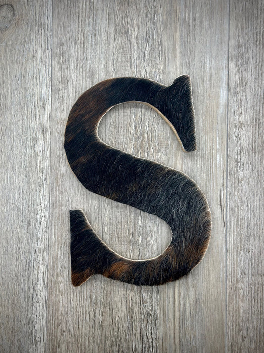 7” Freestanding Cowhide Initial Letter perfect Wedding Gift/Christmas Gift image 0