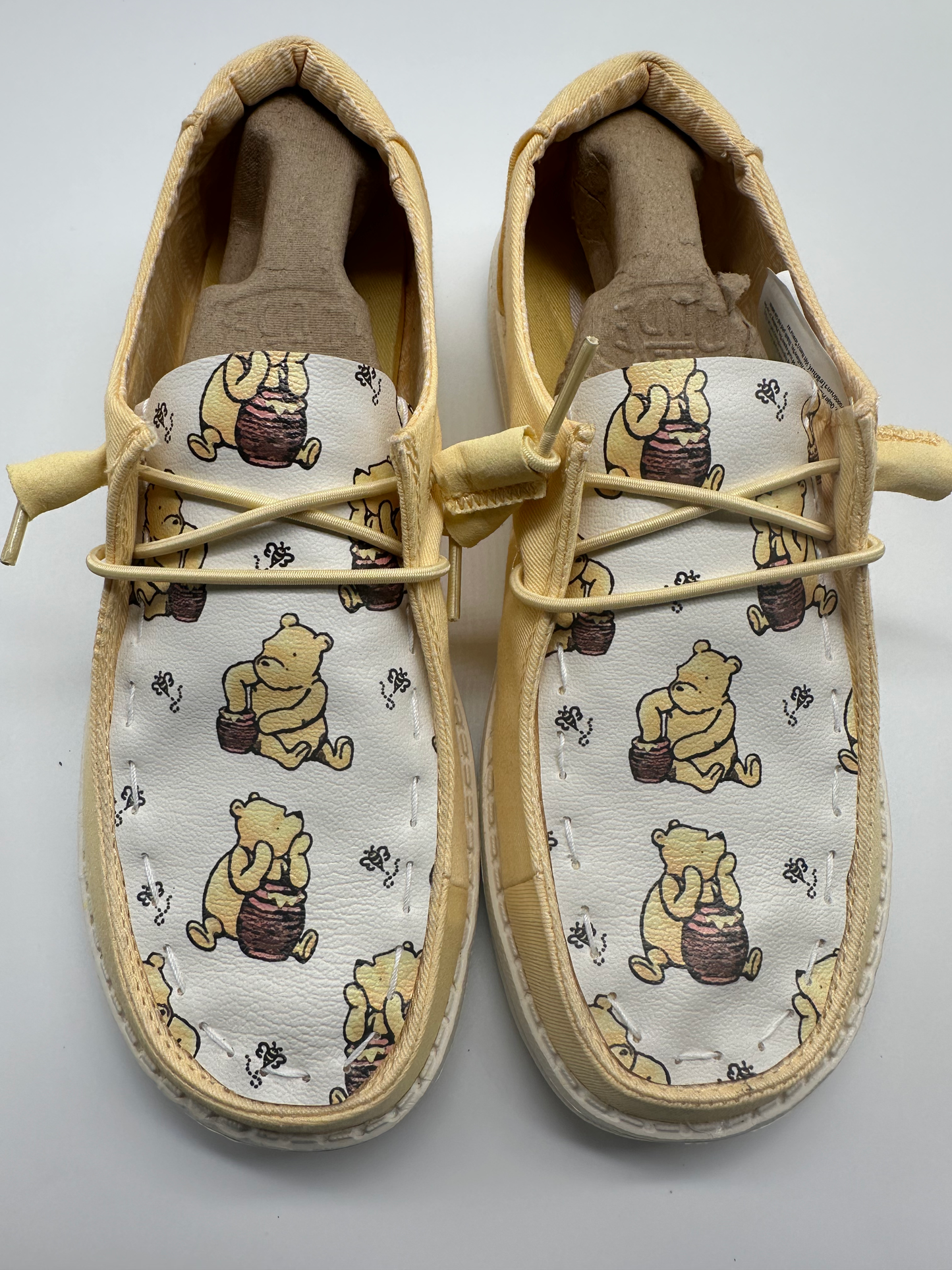 Pooh Yellow Custom Hey Dude Shoes Free Shipping image 1