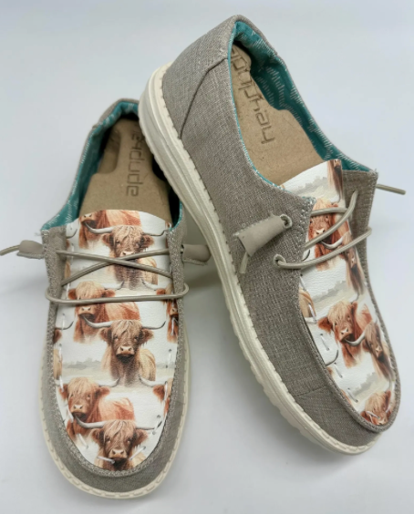 Custom Highland Cow Hey Dude Shoes: Western Design