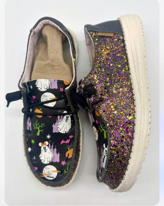 Glitter Halloween Character Custom Dude Shoes Free SHIP image 0