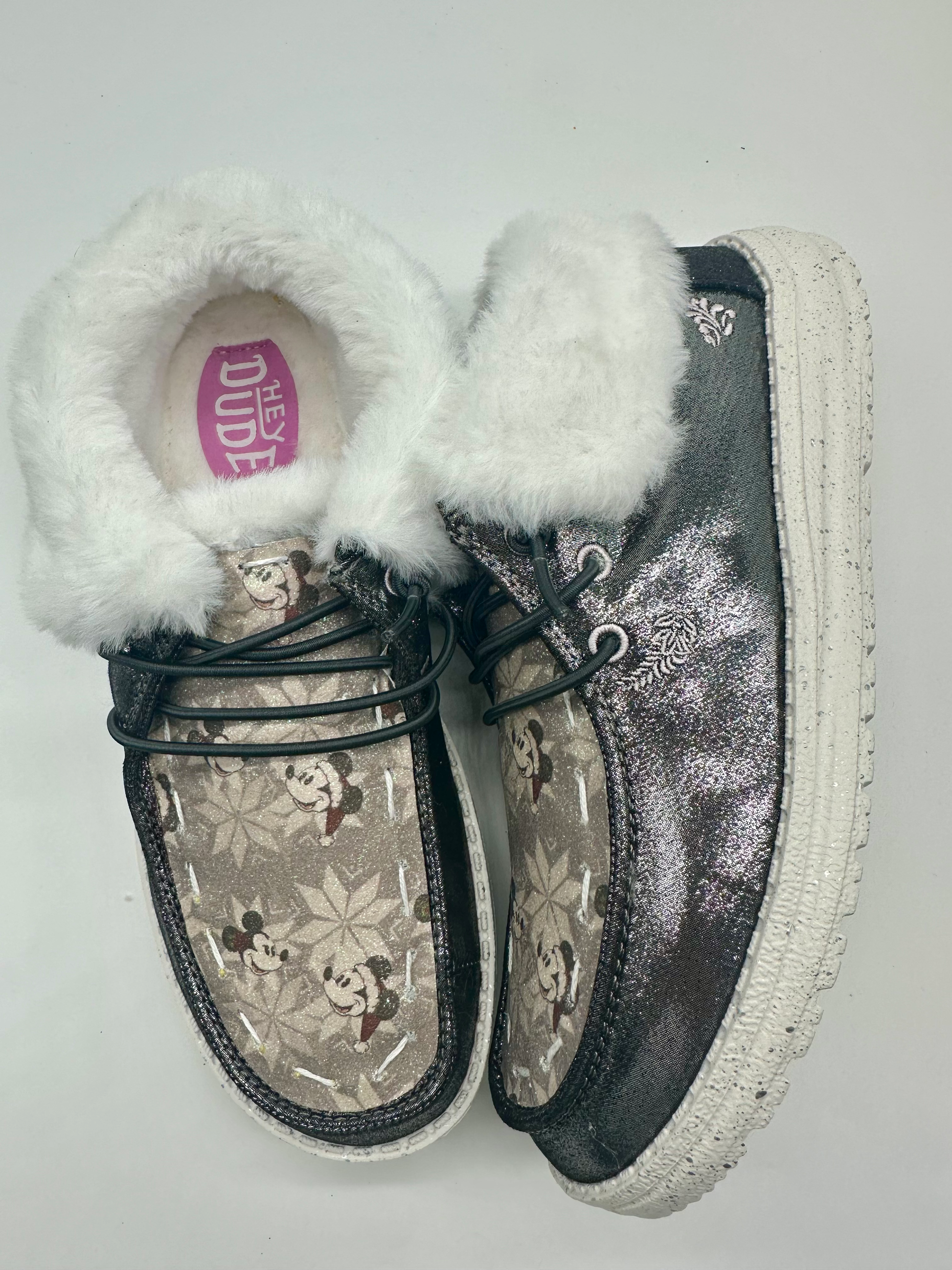 Glitter Snowflake Mouse Custom Booties Dudes Free Shipping image 1