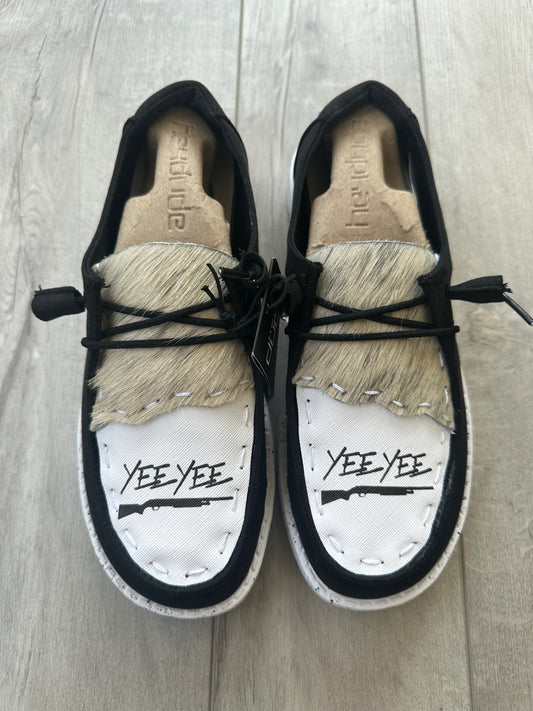 YEE YEE cowhide/leather Custom Hey dude shoes FREE SHIP image 0