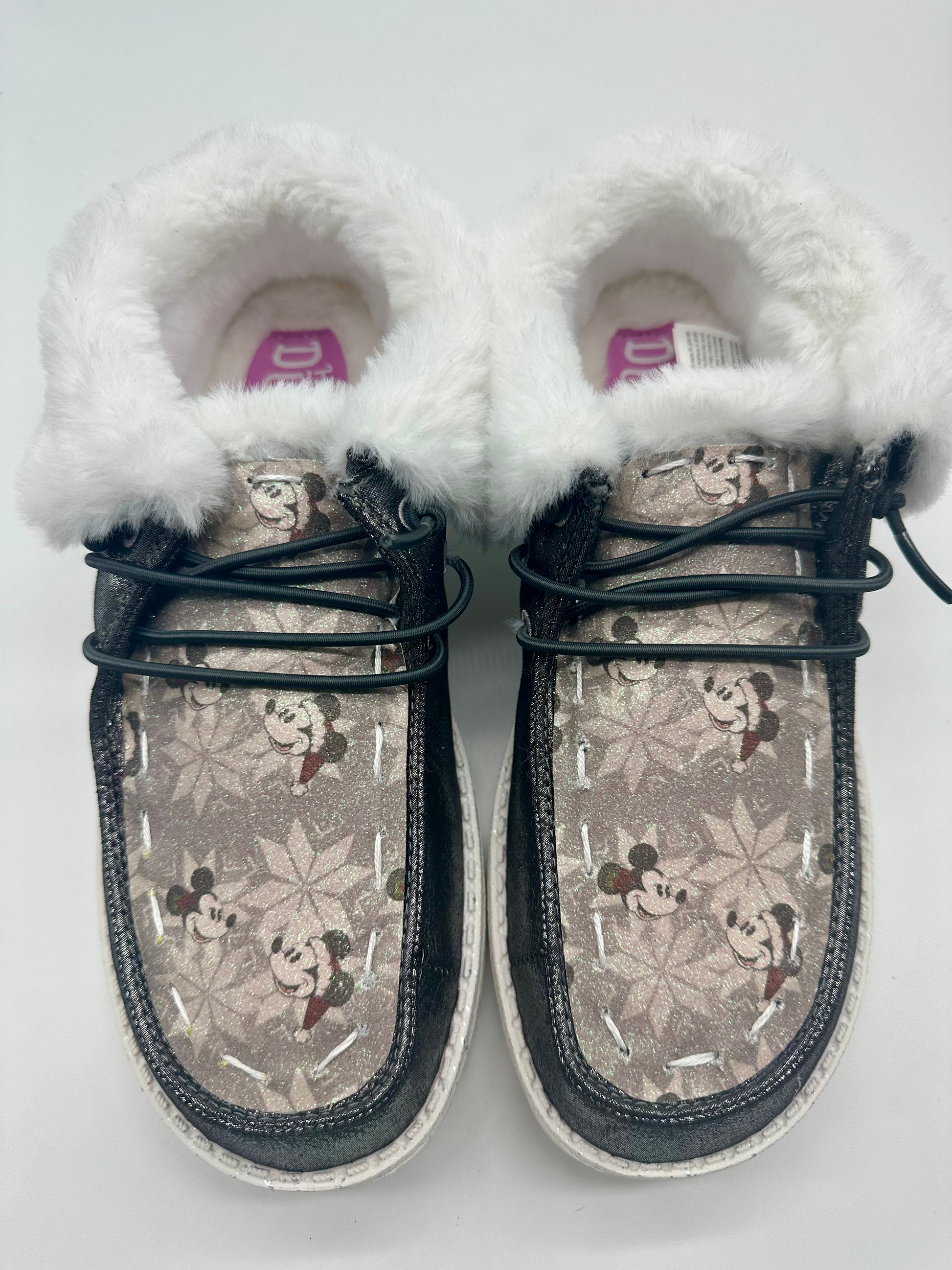 Glitter Snowflake Mouse Custom Booties Dudes Free Shipping image 0