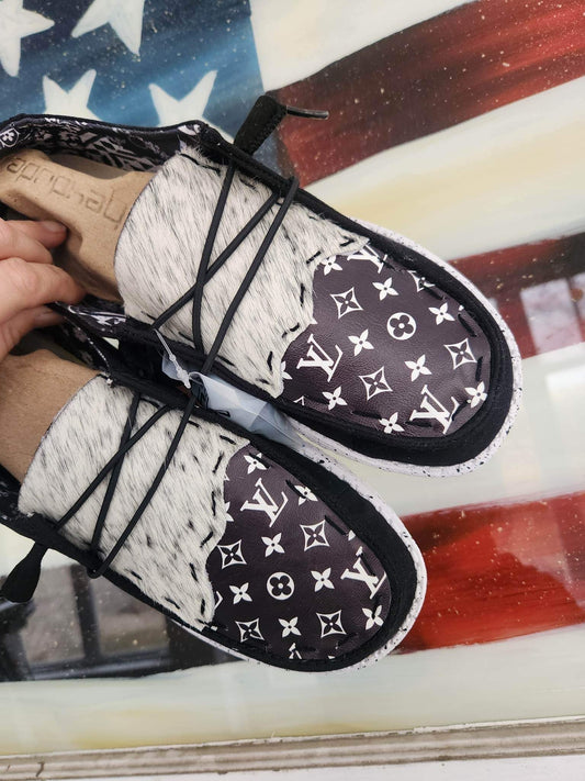 cowhide/leather Custom Hey dude shoes Hey Dudes FREE SHIP image 0