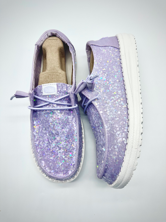 Lilac Sparkle Glitter Custom Dudes Free Shipping image 0