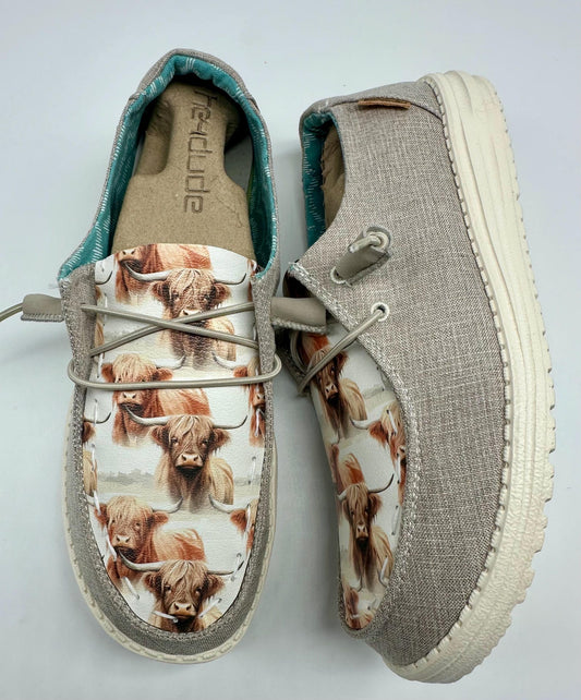 Custom Highland Cow Hey Dude Shoes: Western Design
